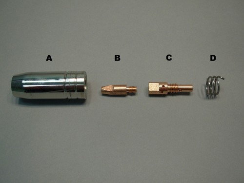 4 Chicago Electric 250 Amp Mig Welder Nozzle Springs Gun Parts Model 95424 - Bild 2 von 2