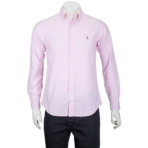 Polo Ralph Lauren Men's Stripe Pattern Long-sleeve Sport Shirt, Pink, 2LT - Picture 1 of 4