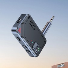 Bluetooth 5.3 Car Wireless Transmitter Receiver Adapter AUX Audio 3.5mm Jack-NRl