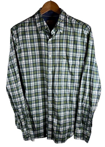 LACOSTE Herren Large Langarm Logo Knopfleiste Hemd Tasche Baumwolle grün kariert - Bild 17 von 24