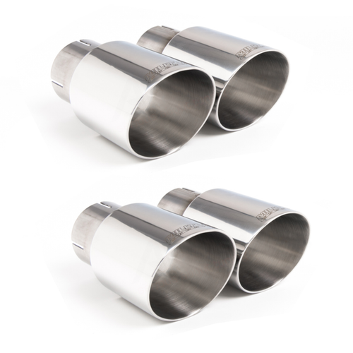 Milltek Defender 90 5.0 V8 Exhaust System Resonated SSXLR110 Polished Tail Pipes - Picture 2 of 6