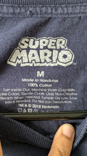 Super Mario Bros T-Shirt Herren Medium Langarm Mario Luigi Yoshi Bowser Toad - Bild 4 von 4