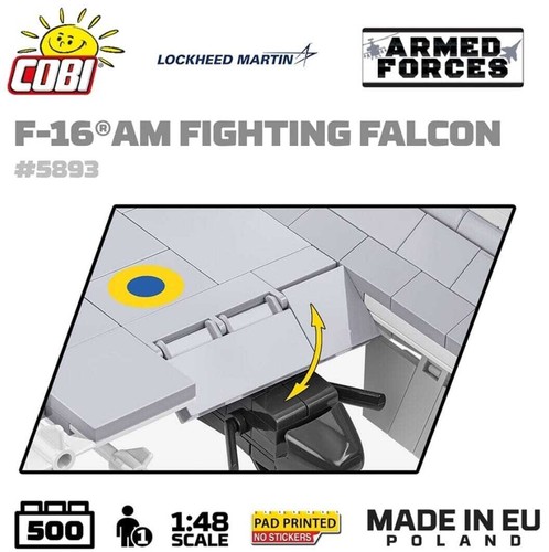 F-16 AM Fighting Falcon Flugzeug Ziegelmodell - COBI 5893 - 500 Steine - Bild 8 von 8