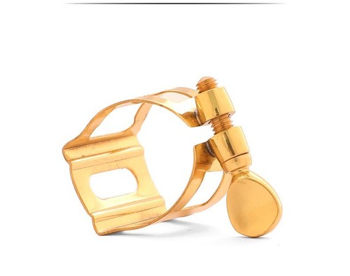 High quality Gold color metal clip, e-flat alto saxophone metal Ligatures - Picture 8 of 8