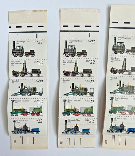 Scott #BK163 Steam Locomotives 22¢ - 4 booklets = 80 Stamps - FV$17.60 - Picture 4 of 5