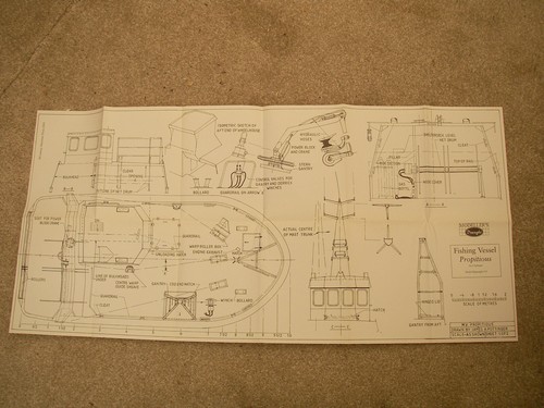 Modellers draught plans Propitious scale fishing model + Model Shipwright no 115