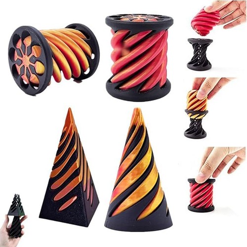 3D-gedruckter Spiralkegel Zappel Spielzeug 3 Packungen Kegel Durchgehen Design Angst Relief - Bild 5 von 9