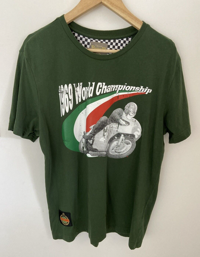 Large Benelli T-shirt w Faratelli Resard 1969 World Championship Motorcycle Bike - Picture 6 of 14