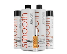 Keragen Smooth Forte Smoothing Salon Treatment Kit infused w/ Keratin & Collagen