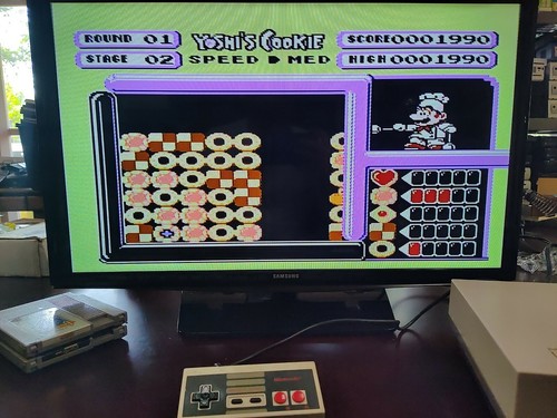 CLEAN & PLAYS EASILY Yoshi's Cookie *Authentic & Tested* Nintendo NES - Picture 7 of 10