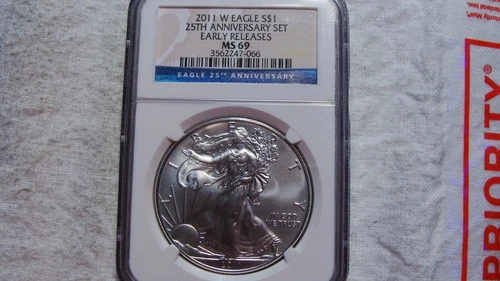 2011-W "Burnished" American Silver Eagle NGC MS-69