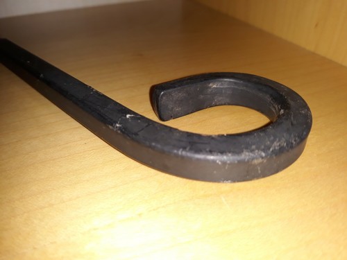 Primitive Style Wrought Iron Hand Forged Twisted Metal Plant Hanger Porch Hook - Picture 9 of 11