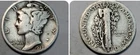 1927 p   Silver Mercury Dime #12B
