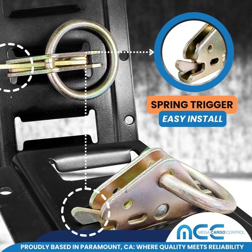 20 Pack E Track 2" O Ring Tie Down Fitting for Enclosed Trailer Tie Down Strap - Picture 4 of 7