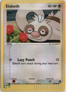 NM Vintage Slakoth | Reverse Holo Common | 2003 Pokemon TCG Ex Sandstorm 80/100