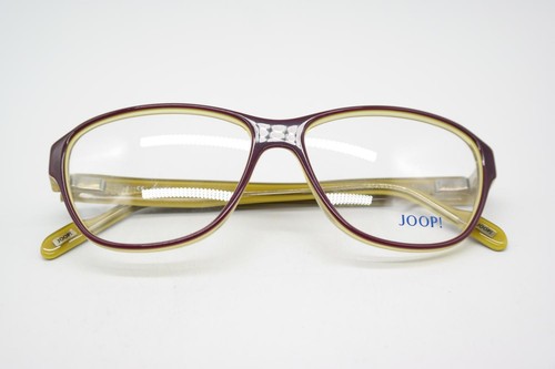 Gafas JOOP 81122 rojo vino amarillo transparente ovalado montura gafas nuevas - Imagen 6 de 6