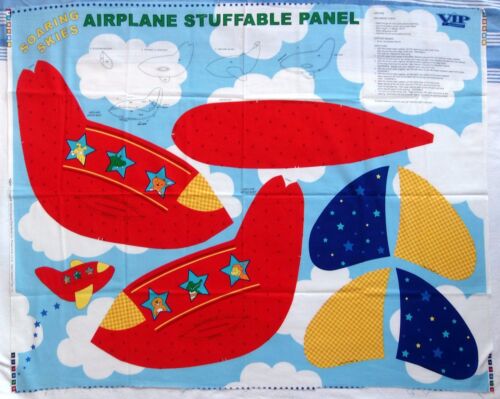 * Cranston VIP ~ SOARING SKIES ~ Stuffed Airplane Fabric Panel - 2004 - Picture 2 of 6