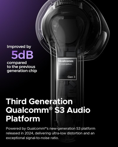 SoundPEATS Air5 Wireless Earbuds Hi-Res with aptX Adaptive Lossless, Semi-In-Ear - Picture 2 of 6