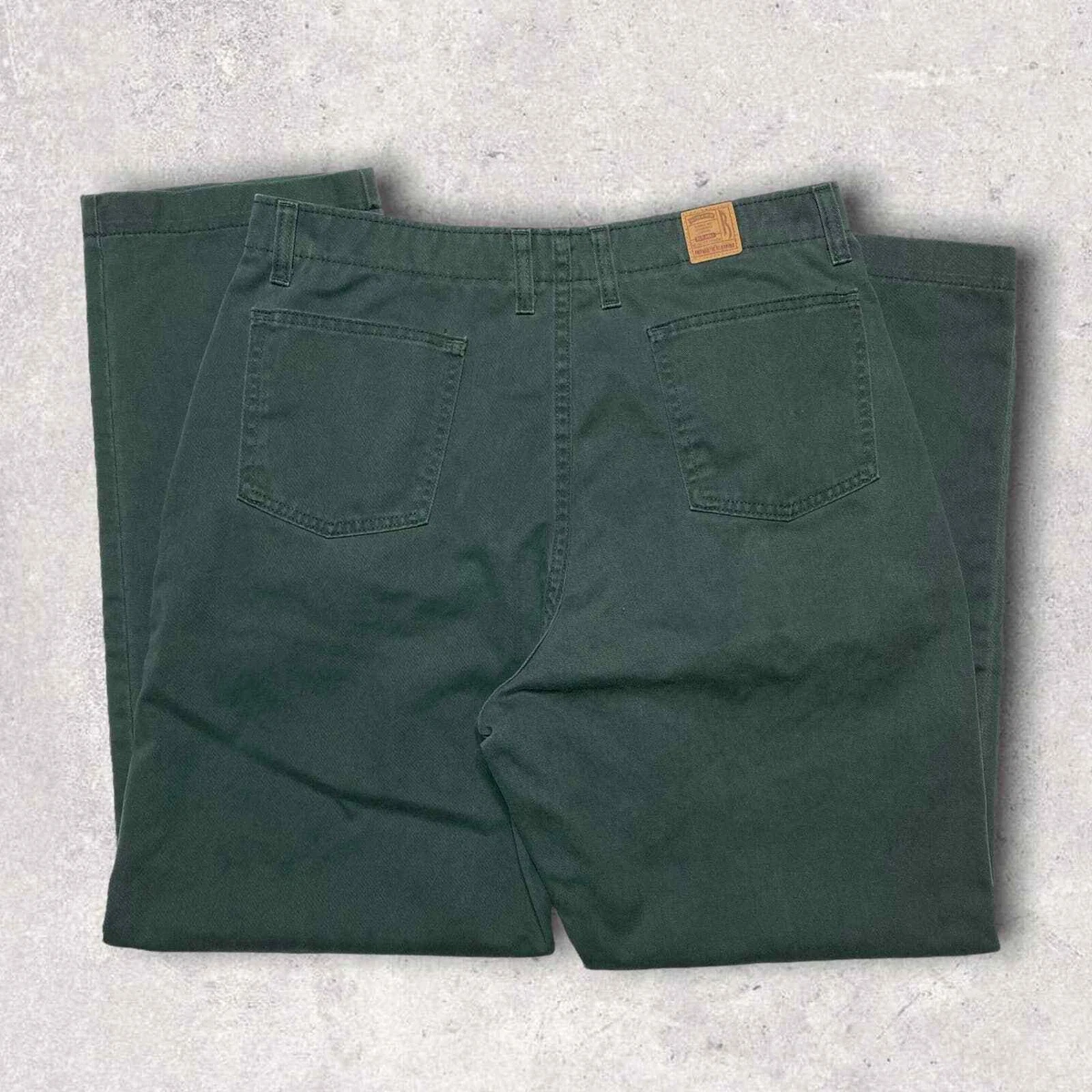 Vintage Lee Riders Casual Pants Mens x Forest Green Baggy Fit