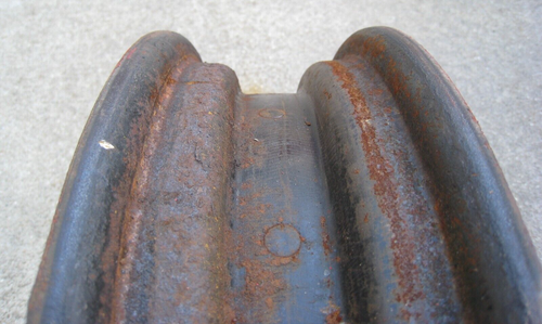 1937-40 Ford V8-60 Wide Five Steel Artillery Wheel RARE Narrow Version 16x3.5 56 - Picture 5 of 7