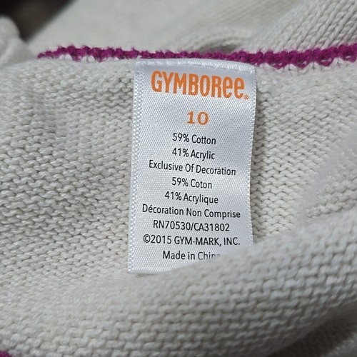 Gymboree Big Girls sz 10 Cream Sweater Dress With Lady Owl And Bow Pink Trim - Picture 5 of 6