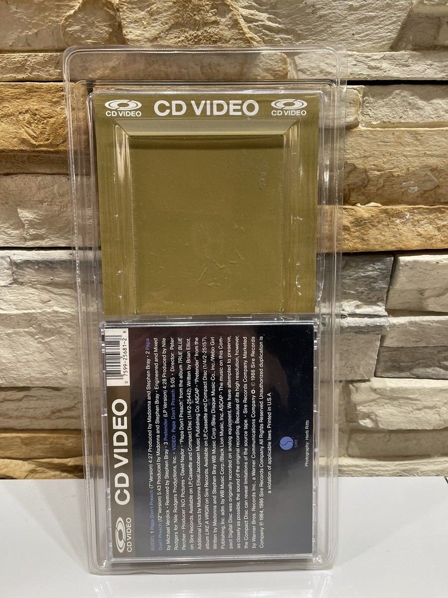 マドンナ　Papa Don't Preach　貴重盤 ゴールド CDビデオ MADONNA SEALED PAPA DON'T PREACH 1986 GOLD CDV LONGBOX VIDEO