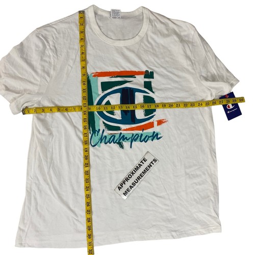 T-shirt Champion uomo 2XL scritta 22 manica corta bianca cotone atletica sportiva - Foto 9 di 17