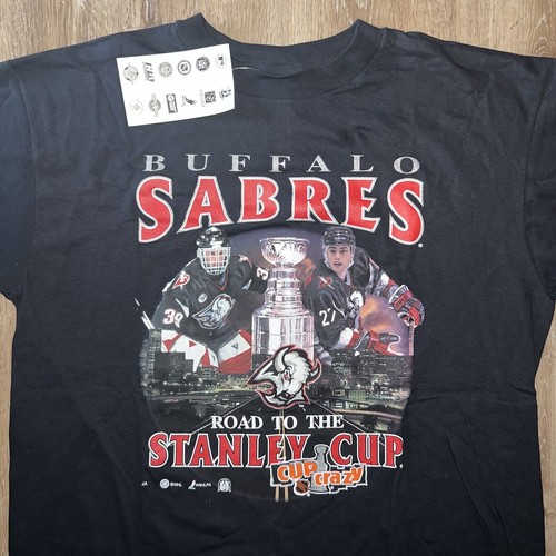 NWT VTG Buffalo Sabres 90s Shirt Dominick Hasek Michael Peca XL NHL NEW RARE!