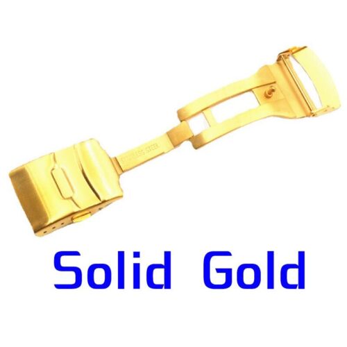 Stainless Steel Watch Strap Buckle 16 18 20 22 24 26mm Dual Folding Secure Clasp - Picture 18 of 20