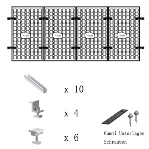 Pannello solare 30/35/40 mm profilo in alluminio fotovoltaico sistema di montaggio supporto guida di fissaggio - Foto 11 di 18