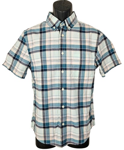 Goodfellow & Co Mens Green Plaid Short Sleeve Button-Up Shirt Size S Casual - 第 3/12 張圖片
