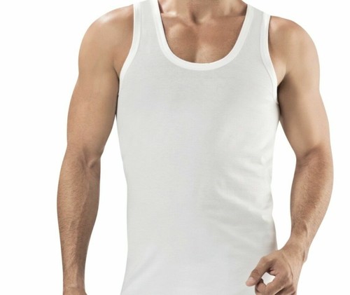 MENS VEST 8 colours S-5XL Cotton TANK TOP SUMMER TRAINING GYM TOPS PACK PLAIN - Picture 3 of 4