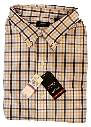 Camisa con botones a cuadros sin arrugas ARROW XXL SKYWAY con bolsillo popelina Hamilton - Imagen 2 de 8