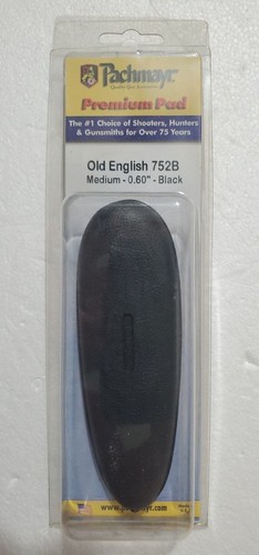 Pachmayr Old English 752B Recoil Pad Black Base Medium 0.60" Black