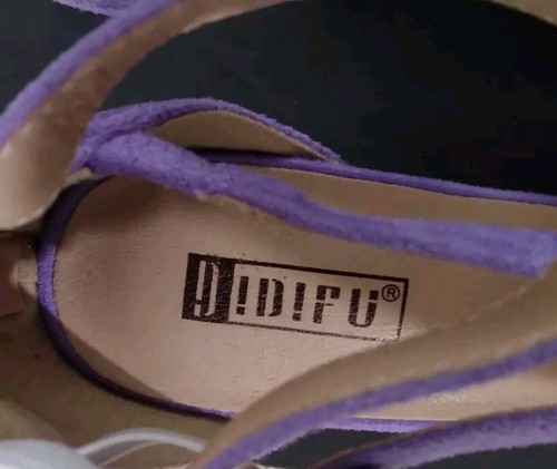 NEU Didifu Schuh 7,5 Kreuzriemen lila Reißverschluss zehenfrei alle künstlichen Materialien  - Bild 5 von 5