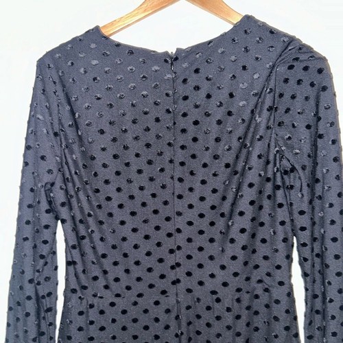 Ralph Lauren Polka Dot Samt Fit & Flare Kleid Größe 6 - Bild 8 von 13