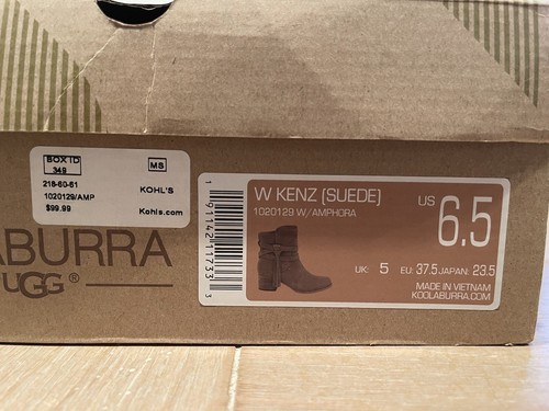 Koolaburra By UGG Womens Kenz Ankle Boot Beige Cuban Heel Round Toe Zip 6.5 NEW - Picture 8 of 9