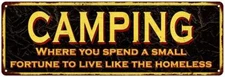 CAMPING  Vintage Looking Metal Sign Home Decor 106180032025