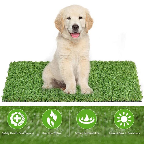 Three Layer Portable Indoor Dog Pet Potty Training Toilet Loo Pad Tray Grass Mat - Picture 4 of 12