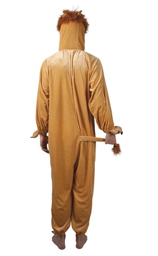 Lion Costume Adult Fancy Dress Animal Mens Ladies Funny Outfit Plush L XL NEW - Picture 9 of 10