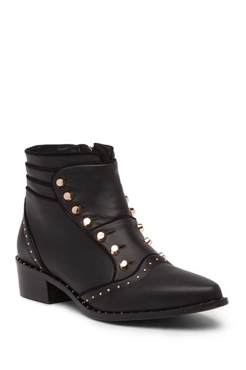 IVY KIRZHNER Soldier Studded Ankle Ankle Ankle Bootie Black Leather Sz 39 EU 34cdda IVY KIRZHNER Soldier Studded Ankle Ankle Ankle Bootie Black Leather Sz 39 EU 34cdda