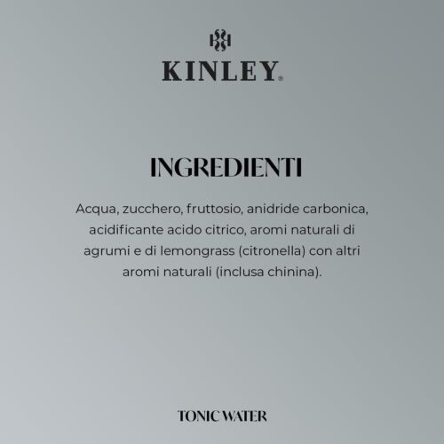 Kinley Tonic Water,Acqua Tonica con Limone, Analcolica,24 Bottiglie Vetro 200ml - Foto 3 di 5