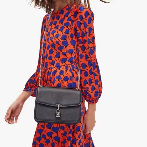 Kate Spade Schultertasche schwarz Medaillon große Klappe - Bild 3 von 16