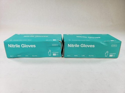 Menge 12 Daddy's Choice Purism Blau Puderfrei Nitril Handschuhe Große 100/Pack - Bild 4 von 7