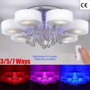 Modern LED Crystal Ceiling Lights Chandelier Lamp Kitchen Bed Living Room Light