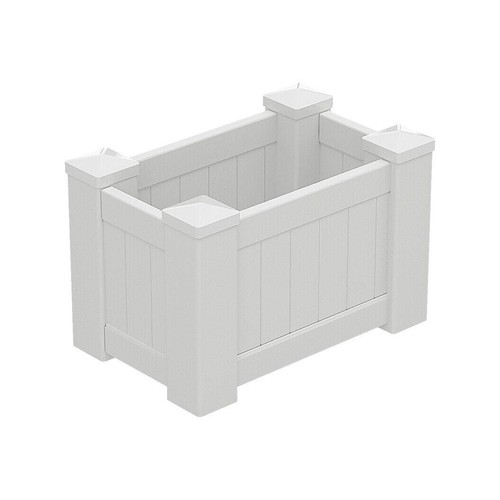 Rectangle Hamptons PVC Planters DEAL Planter Box PVC & UV Plant Flower Pot White - Picture 4 of 6