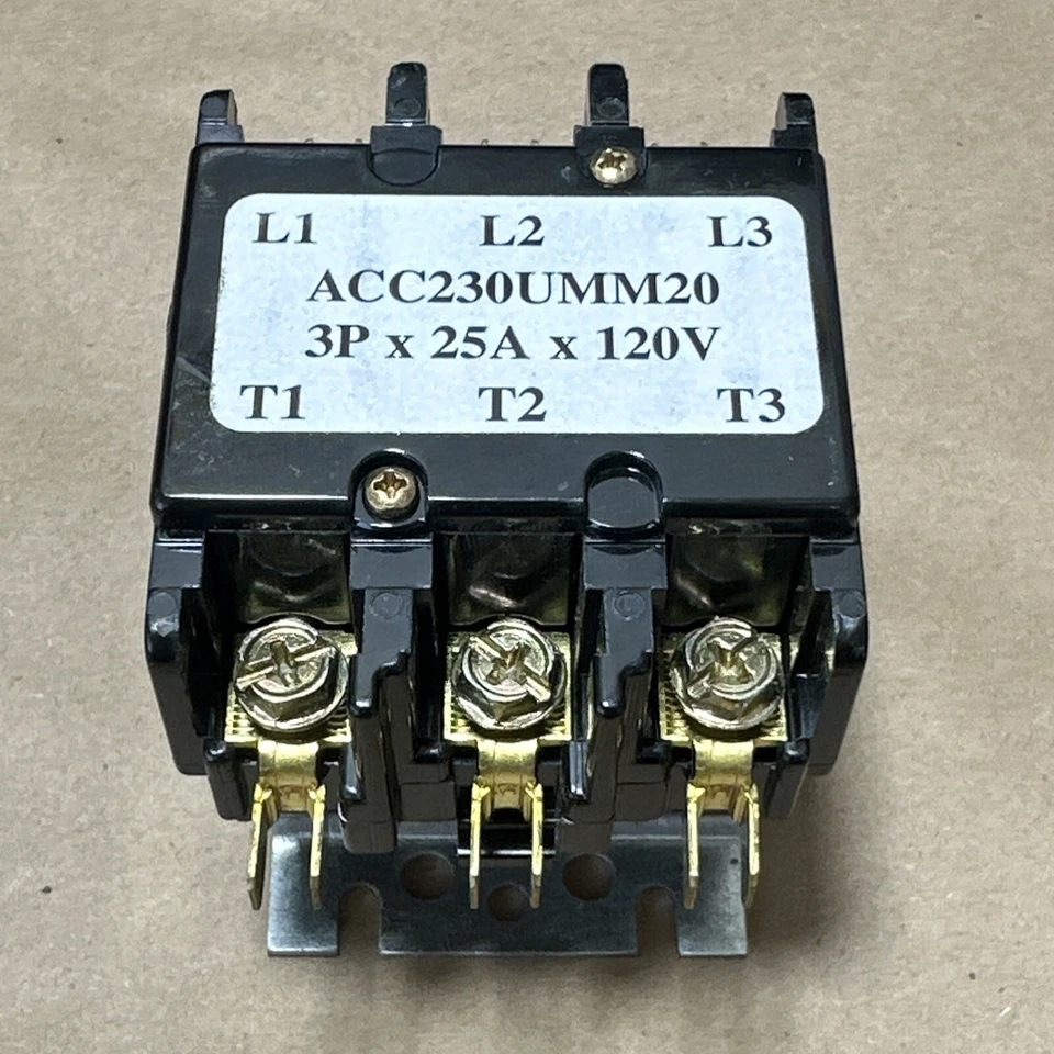 NEW NO BOX- Arrow Hart ACC230UMM20 Contactor 3P x 25A x 120VAC Coil || WARRANTY! - Image 2 of 4