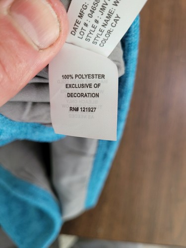 NWT Johnnie O Mens Large Wes Fleece Golf Full Zip Heather Blue Vest JMVT1310 - Picture 8 of 11