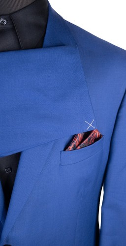 Jos A Bank 1905 Blue Solid Wool Tailored 2-Button Sport Coat Blazer Sz 46R NWOT - Picture 6 of 14