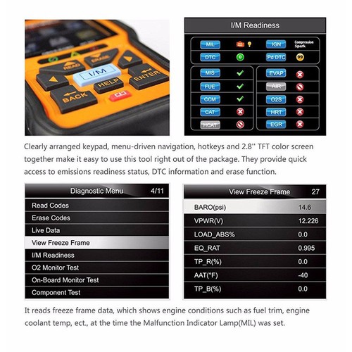 Honda CRV OBD2 Foxwell NT301 Car Code Reader Scanner Diagnostic Reset Tool UK - Picture 3 of 9